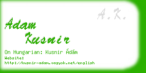 adam kusnir business card